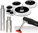 DIY Crafts Only M14 Stainless Steel Rotary Extension Shaft Thread for Rotary Polisher,Car Polisher,Polishing Pads,Backing Plate, Sucker, Angle Grinder, Brush (7x, 4″inch Extension Rod Only)