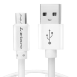 Ambrane 2.4A Fast Charging Output Usb Cable With Micro To Usb For Mobile, Neckband, True Wireless Earphone Charging, 480Mbps Data Sync Speed, 1M Length (Acm – Az1, White)