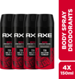 AXE intense Body Spray  –  For Men(150 ml, Pack of 4)
