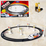 DToys D-Series Toy Train – Battery Operated Round Track Bullet Train for kids.(Silver)