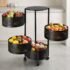 HomeWiz Square Kitchen Rack 5- Layer | Lifetime Usage Heavy Duty Steel Trolley | Kitchen Storage | Onion Potato Rack For Kitchen | Multipurpose Storage Rack for Fruits & Vegetables | Rust-Free Forever