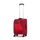 Verage V Lite – Falcon 58 cms Red Carry-On Softside Trolley Bag Expandable Suitcase Travelling Spinner Luggage with Anti-Theft Zippers for Men and Women