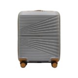 Police Origine Cabin Trolley | 65L Capacity TSA Lock 8 Smooth 360° Spinner Wheels Telescopic Handle PP Hard Shell | Lightweight 20″ Cabin Luggage for Travel & Weekend Trips (Beige/TAN) (Grey/Tan)