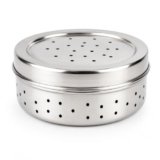 DEVENDRA ONLINE Stainless Steel Green Coriander & Curry Leaves Storage Box | Air Ventilated Steel Food Container | Fresh Dhaniya/Kothmir Dabba | Sprouts & Herbs Fridge Storage (600)