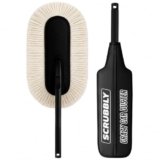 Scrubbly Car Duster – Lint-Free & Scratch-Free Car Cleaner Brush with Long Handle – Car Dust Cleaner Features Paraffin Wax Coating for 2X Better Cleaning Performance – Car Cleaning Brush for Exterior