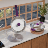 Lifelong LLTPC7 Combo Kadhai,Fry Pan (22 CM), Roti Tawa Induction Bottom Cookware Set(Triply, 3 – Piece)