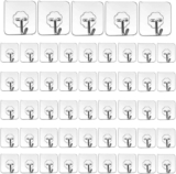 Xbey Adhesive Plastic Wall Hooks Hangers For Hanging Robe, Coat, Towel, Keys, Bags Hook 50(Pack Of 50)