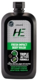 He Fresh Impact 200Ml Body Wash| Shower Gel For Face, Body & Hair| With Bamboo Charcoal, Pepper Oil , Refreshing Menthol | Long Lasting Fragrance | Deep Cleansing, Purifying, Washes Off Fine Pollutants I Paraben Free I For All Skin & Hair Types