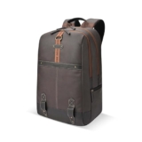 Gear Classic 4 19″/31L Anti Theft Faux Leather Medium Water Resistant 2 Compartment Laptop Backpack/Casual Backpack/Daypack/Travel Backpack/College Bag For Men/Women(Brown-Black)