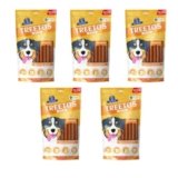 Dr. Pets Pack of 5 Banana Oats Dog Chew Sticks for Dogs Dental Stick, Calcium Bone and Chicken Dog Biscuits Healthy Treats and Training Snacks Long Lasting Chew Sticks for Small and Large Breed