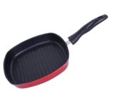 Nirlon Non Stick Aluminium Square Grill Pan 22.5Cm Gas Stove Compatible Only(26Mm_Classic_Gp22.5)