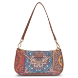 ZOUK Baguette Bag | Crossbody Bags for Women | Women’s Handbags | Stylish Sling Bag for Woman | Vegan Leather Evening Bag | Travel & Office Use | Purse and Wallet | Multicolor Mandala Print