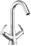 Jagger Jag217 Table Top Brass Centre Hole Basin Mixer For Bathroom Wash Basin, Perfect For Hot & Cold Water Both (Soft)