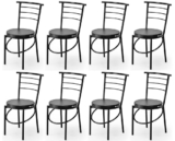 Goyal Steel & Furniture Durable Office Visitor Study Student Home Compute Work From Home Chair With Heavy Duty Iron Frame (8, Black, Standard)