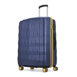 Aristocrat Comet Check-In Trolley Bag 76Cm | Large | Hard Luggage| Smooth 8-Wheel Suitcase| Combination Lock With Sturdy Zipper | Full Fabric Convipack | 3-Year International Warranty (Blue)