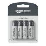 Amazon Basics Pro Series AA Alkaline Battery | Pack of 4 | for High Drain Devices | Toys, Digital Camera, Electric Toothbrush