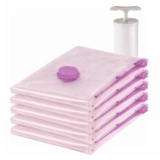 Lifelong Vacuum Storage Bags with Aroma Fresh Pack of 5 | Space Saver Reusable Compression Bags for Clothes, Blankets & Bedding | Odor-Free Airtight Vacuum Seal Travel & Home Organizer