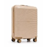 Police Origine Cabin Trolley | 65L Capacity TSA Lock 8 Smooth 360° Spinner Wheels Telescopic Handle PP Hard Shell | Lightweight 20″ Cabin Luggage for Travel & Weekend Trips (Beige/TAN) (Baby pink/Tan)