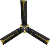 Luminous 1200Mm Jaipur Ghoomar C/F Abu Black 3 Star 1200 Mm 3 Blade Ceiling Fan(Energy Saving | Abu Black | Pack Of 1)