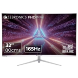 Zebronics Ac32Fhd Led, Gaming Monitor, 32 Inch (81.28Cm), 300 Nits, 165Hz, 1800R Curved Wide Screen, Fhd, 1080P, Wall Mountable, Hdmi, Displayport, Usb Port, Metal Stand, Built-In Speakers