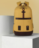 Gear Classic Anti Theft Faux Leather 31 L Laptop Backpack(Yellow)