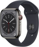 Apple Watch Series 8 Gps + Cellular With Ecg App, Temperature Sensor, Crash Detection(Midnight Strap, Regular)