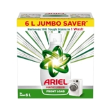 Ariel Liquid Detergent Front Load – 6L | Removes 7 day dried-in Stains in 1 wash inside Washing Machine | Now at Price of Powders | Amazing Fragrance | Protects Colours | Dissolves Faster