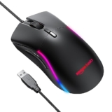 amazon basics – Pro Series – Mini Ultralight Wired Gaming Mouse – 8500 DPI Optical Sensor with 6 Programmable Buttons