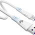 Callmate 2-In-1 Cable 2 A 1 M 60W 2In 1 Type C To Type C Fast Charging/ Data Cable(Compatible With Type C And Lightning Devices, Silver, One Cable)