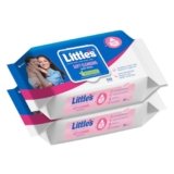 Little’s Soft Cleansing Baby Wipes with Lid | 80 Wipes x Pack of 2 – 160 Wipes | Extra Thick & Moist Wet Wipes for Baby’s | Prevents Rashes & Redness with Goodness of Aloe Vera, Vitamin E & Jojoba Oil