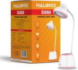 Halonix Diana Rechargeable 5W Desk Study Lamp(22 Cm, White)