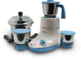 Pigeon Glory 550 W Mixer Grinder (Multicolor, 3 Jars) With Ib 3 Ltr Pressure Cooker Special Combo(14453 | 3 Jars | White, Blue)