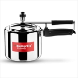 Butterfly Friendly Inner Lid 3 Ltr Aluminium Pressure Cooker, Induction Bottom (Silver), 3 Liter