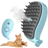 Qpets® Cat Comb, Dog Hair Brush, Cat Dog Steam Brush, 3 in 1 Electric Bath-free Pet Hair Cleaning Brush, USB Rechargeable Steam Massage Brush Dog Brush for Hair Remove Mat Shedding