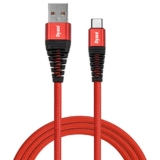 Dyazo Nylon Braided Type C Cable Data Sync Fast Charging Cord With Flexi Head Technology Compatible With Samsung Galaxy S10 Note 10 S9 S8 Pixel 3 Xl Google Pixel And More (Red, 1 Meter, 5.0 Ampere)