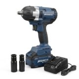 Eastman Jrsdrive Cordless Impact Wrench with 600W Power, 2200RPM no load speed, 1/2inch Drive, Torque 500 Nm, 1 Fast Charger, 1 Battery and 1 Socket (ECIW-600)