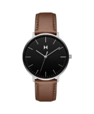 MVMT Leather Legacy Slim Analog Black Dial Men Watch-28000210-D, Brown Band