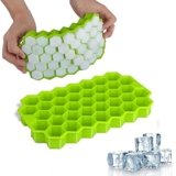 KBS Ice Cube Tray Silicone for Freezer Flexible Shape Honeycomb for Chocolate Cake Maker Mould, Chilled Drinks, Reusable Kitchen Accessories Items (Multi Color)