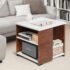 ABOUT SPACE Side Table – Bed Side Tables for Bed Room with 2 Adjustable Shelves | DIY Engineered Wood Night Stand with Storage, Open Display End Table for Home Office (L 33 x B 24 x H 61.5 cm – Beige)