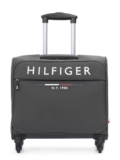 Tommy Hilfiger Carolina Polyester Unisex Overnighter – Grey, 45Cm Cabin | 32 Litre Capacity| 1 Compartment | 15 Inch Laptop Padded Sleeve | 360 Degree 4 Wheel Telescopic Handle Trolley Bag