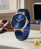 TIMEX Round 40mm Blue Dial Analog Watch  – For Men