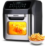 Agaro Regency 33684 Family Rotisserie Oven, 1800W, 9 Preset Menu, Electric Toaster Oven, Digital Display, Bake, Roast, Toast, Defrost, Silver Air Fryer(12 L)