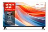 Tcl 79.97 Cm (32 Inches) Metallic Bezel-Less Hd Ready Smart Android Led Tv 32L4B (Black)