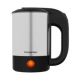 Crompton Insta Delite Mini 500 ml/0.5 Ltr Electric Kettle || Travel Kettle || Robust Stainless Steel Body || LED Indicator || 700 Watts Power|| Auto Shut-Off || Wide Mouth || Warranty – 1 Year