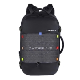 Gear Turbo 45L Large Expandable Water Resistant Antitheft Laptop Bag/Backpack/Briefcase/Travel Bag For Men/Women With Raincover & Trolley Sleeve (Black-White)