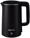 amazon basics 1.5 Liter Cool Touch Electric Kettle| 1350 Watt|Stainless Steel Body|Auto Cut-Off|Triple Safety Protection(Black)