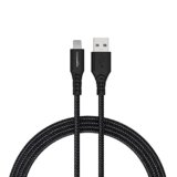 amazon basics PVC Molded Nylon USB A To Lightning Mfi Certified Charging Cable | Compatible with iPhone 13,12,11; 13,12,11 Pro; 13,12 11 Pro Max; 13,12 Mini (Black,1.2M)