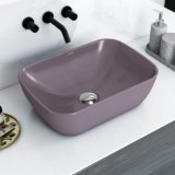 Plantex Ceramic Basin/Table Top Basin for Bathroom/Countertop Washbasin for Home/Office/Restaurant (Pink, 18 x 13 x 5.5 Inch)