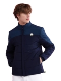 The Indian Garage Co Polyester Men’s Jacket (1222-JKT83-1_Airforce Blue_L), Standard Length