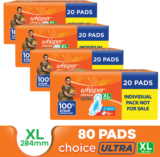 Whisper CHOICE ULTRA XL, UPTO 100% STAIN PROTECTION ALL DAY Sanitary Pad(Pack of 80)